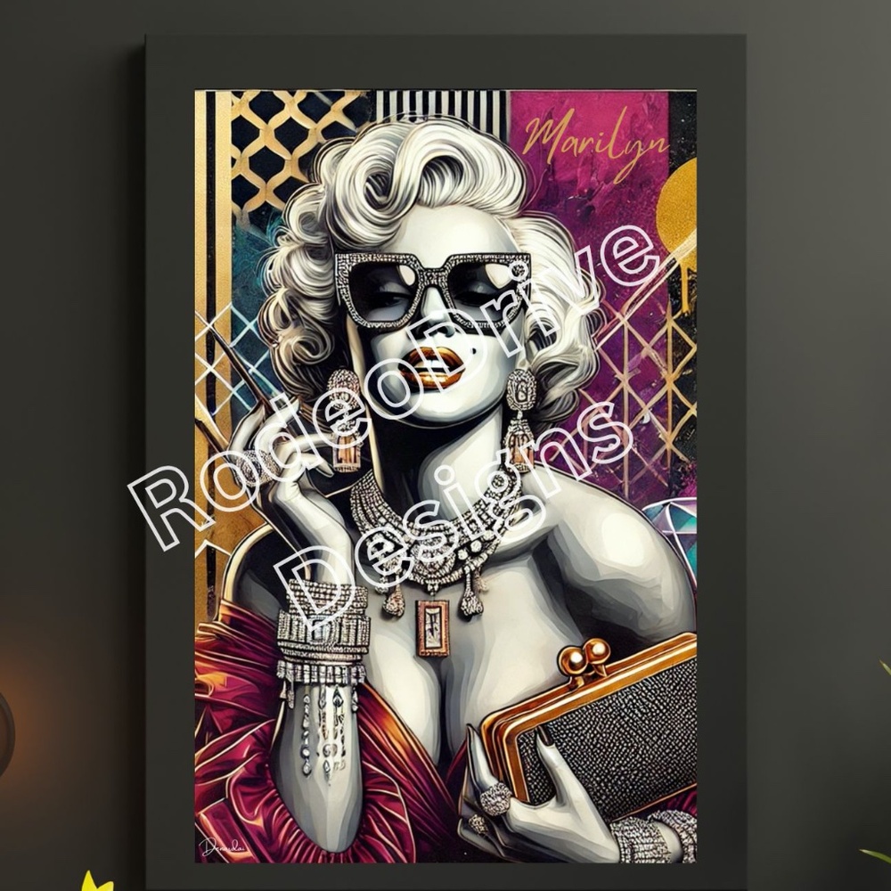 Marilyn Monroe 11x17 Art Print Limited Edition from Rodeo Drive Designs